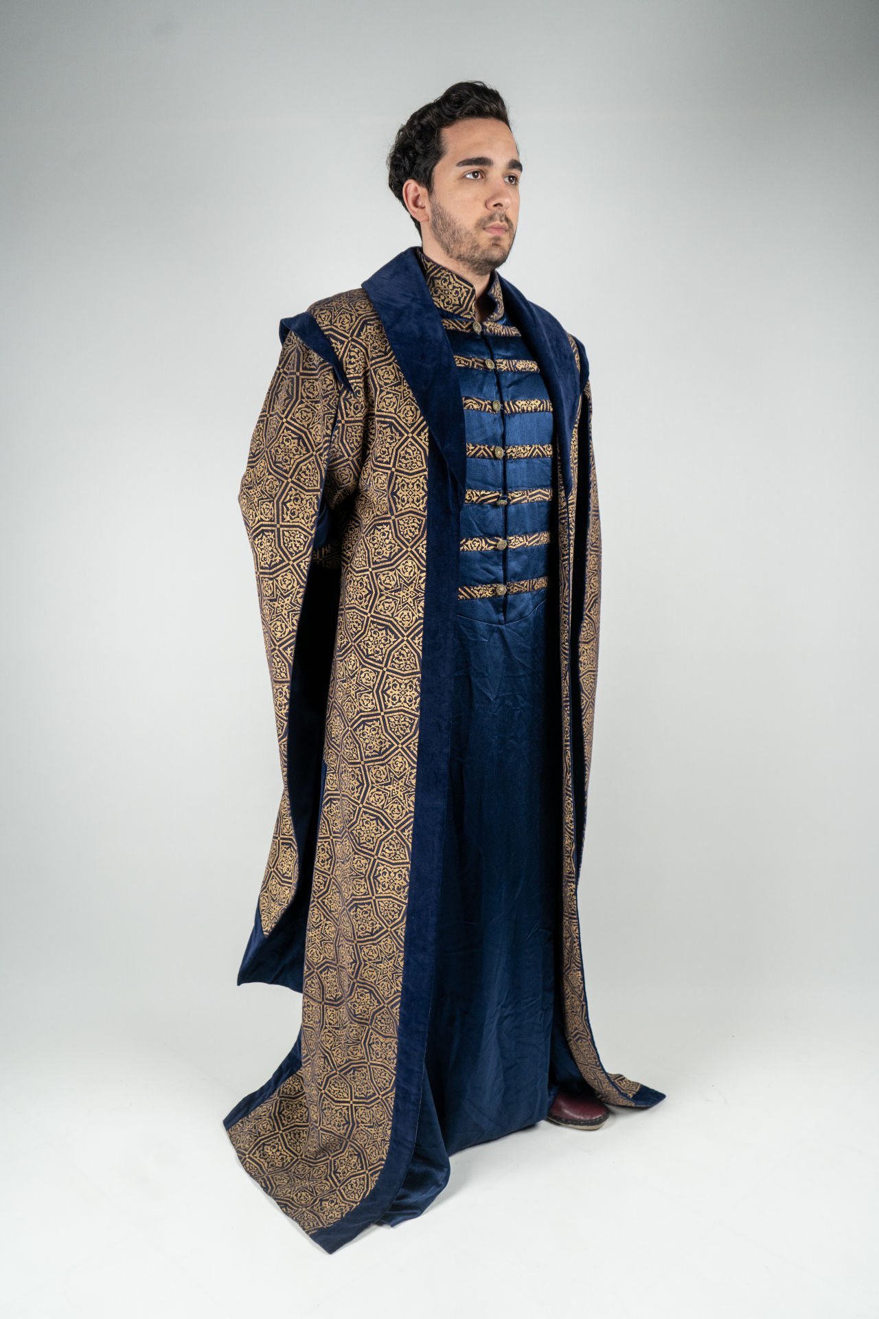VIP İşlemeli Padişah Kaftanı - Mavi
