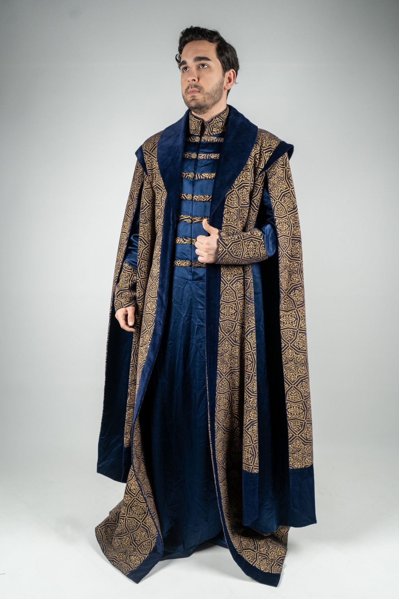 VIP İşlemeli Padişah Kaftanı - Mavi