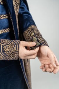 VIP İşlemeli Padişah Kaftanı - Mavi