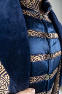 VIP İşlemeli Padişah Kaftanı - Mavi