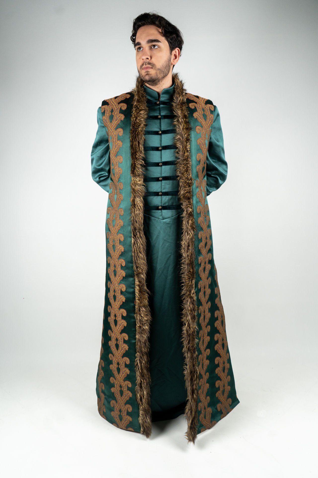 VIP Yeşil İşlemeli Padişah Kaftanı