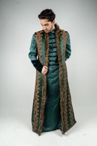 VIP Yeşil İşlemeli Padişah Kaftanı