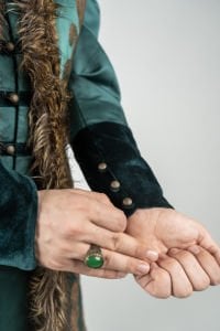 VIP Yeşil İşlemeli Padişah Kaftanı