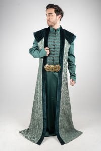 VIP Yeşil Padişah Kaftanı Altın Kemerli