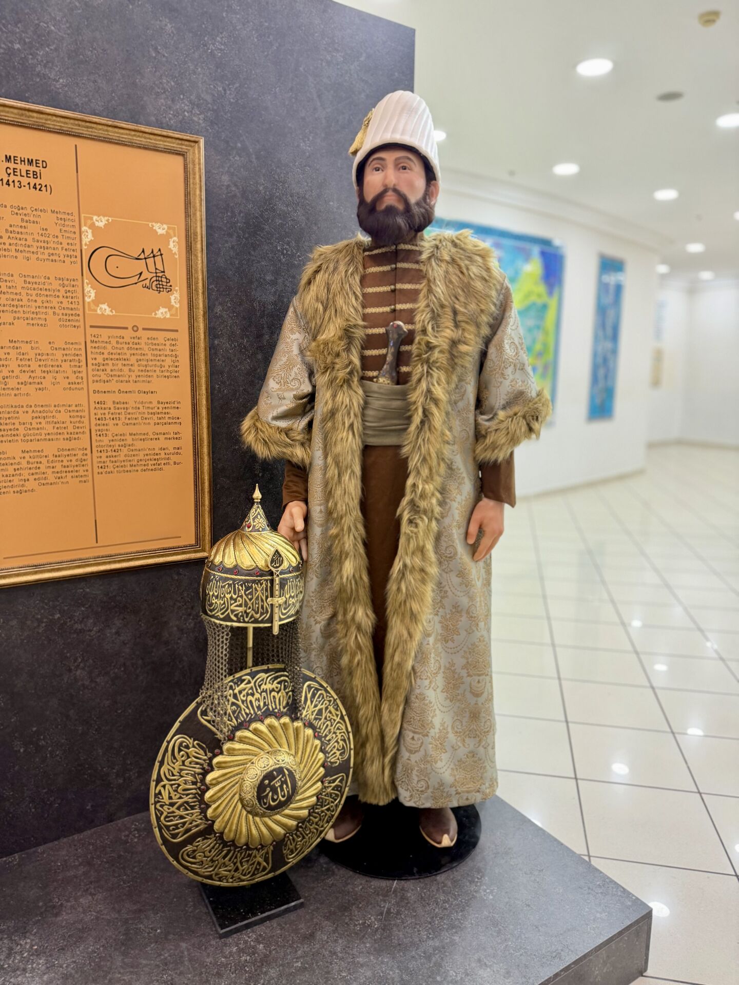 Gerçekçi I. Mehmed (Çelebi Mehmed) Silikon Heykeli | Osmanlı Padişahları Serisi