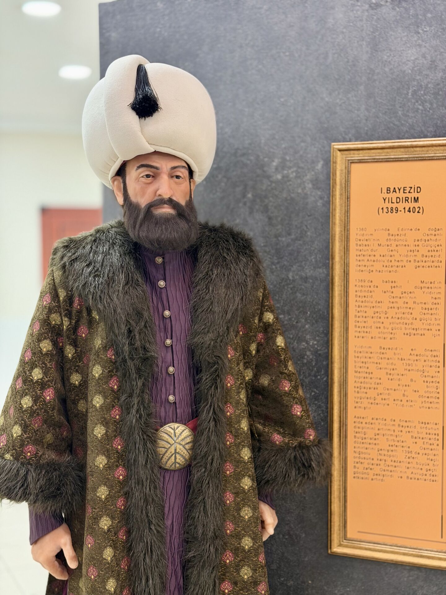 Gerçekçi I. Bayezid (Yıldırım Bayezid) Silikon Heykeli | Osmanlı Padişahları Serisi