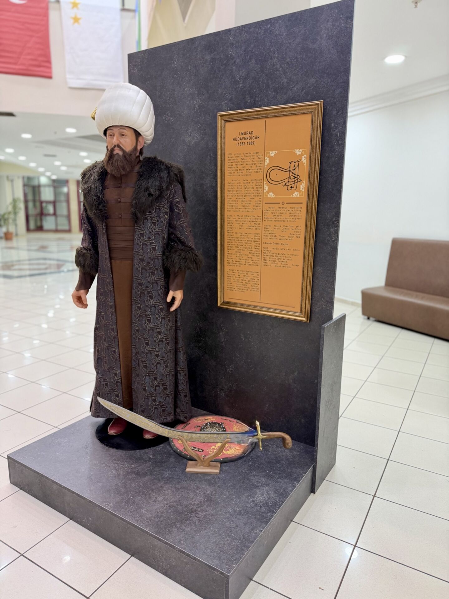 Gerçekçi I. Murad (Hüdavendigar) Silikon Heykeli | Osmanlı Padişahları Serisi