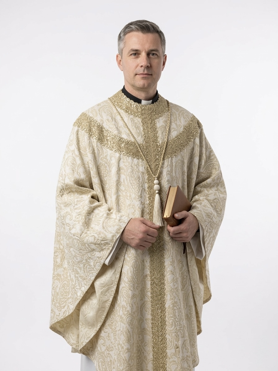 (Fiyat Alınız) Ortaçağ Rahip Kostümü, Kiralık Kilise Ruhban Cübbesi, Tarihi Din Adamı Kıyafeti