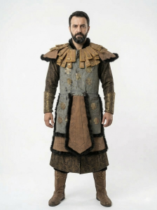 (Fiyat Alınız) Tarihi General Kostümü, Kürklü Ordu Komutanı, Kiralık Savaşçı Lideri Kıyafeti