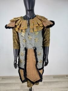 (Fiyat Alınız) Tarihi General Kostümü, Kürklü Ordu Komutanı, Kiralık Savaşçı Lideri Kıyafeti