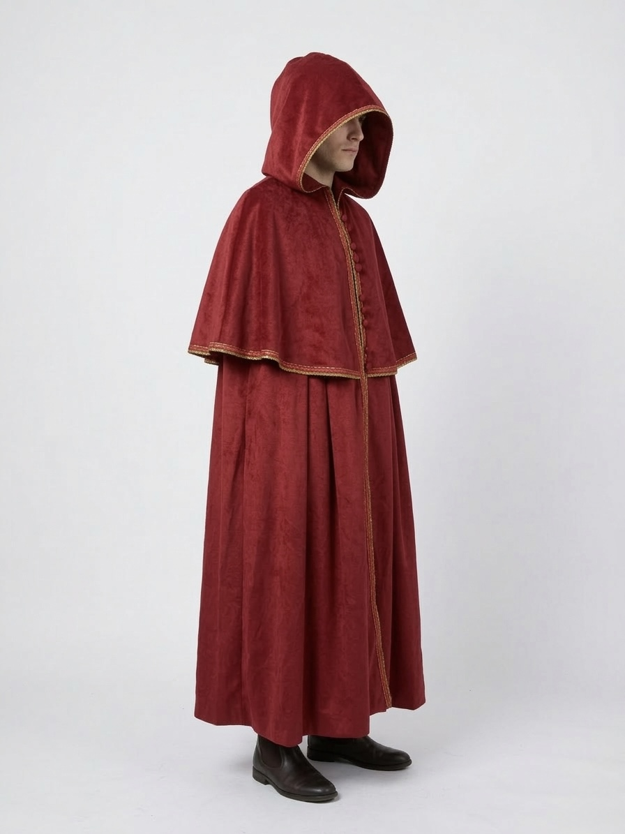 (Fiyat Alınız) Kardinal Kıyafeti, Kiralık Kilise Görevlisi Cübbesi, Tarihi Ruhban Sınıfı Kostümü