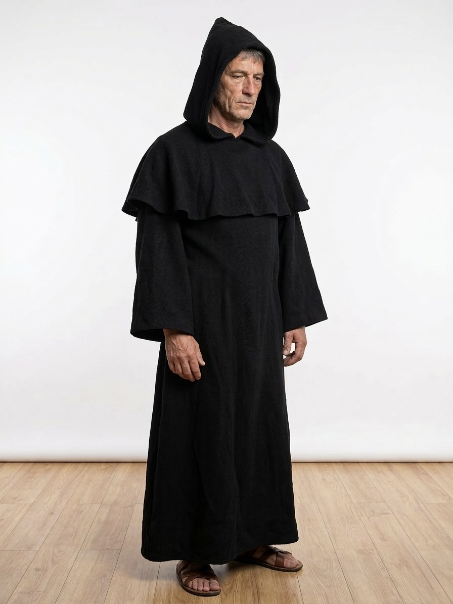 Geleneksel Keşiş Kostümü - Orta Çağ Rahip Kıyafeti - Kostüm Kiralama