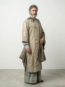 (Fiyat Alınız) Bizans Tüccar Kostümü - Orta Çağ Zengin Erkek Kıyafeti (KİRALIK)