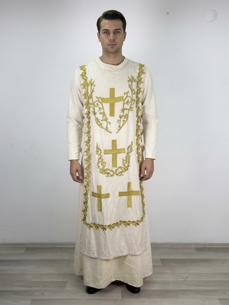 (Fiyat Alınız) Kilise Çalışanı ve Hizmetli Kostümü - Orta Çağ Kilise Görevlisi Kıyafeti (KİRALIK)