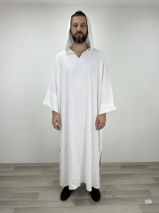 (Fiyat Alınız) Beyaz Keşiş Kostümü - Orta Çağ Ruhban ve Derviş Kıyafeti (KİRALIK)