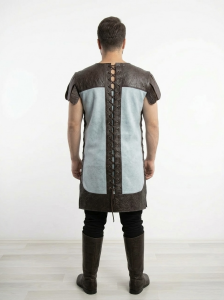 (Fiyat Alınız) Bizans Savaşçı Yeleği - Tarihi Askeri Deri Zırh (KİRALIK)