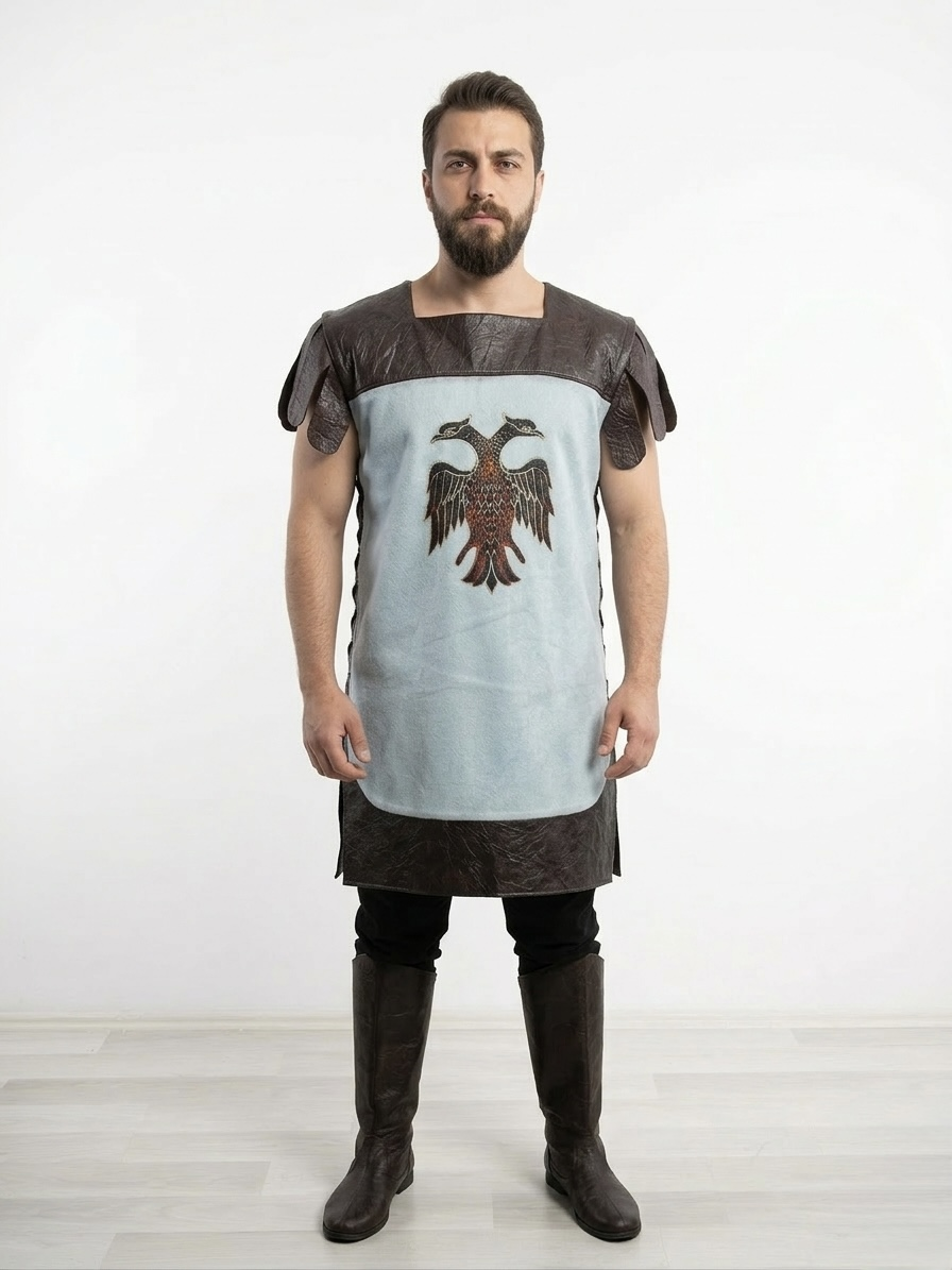 (Fiyat Alınız) Bizans Savaşçı Yeleği - Tarihi Askeri Deri Zırh (KİRALIK)