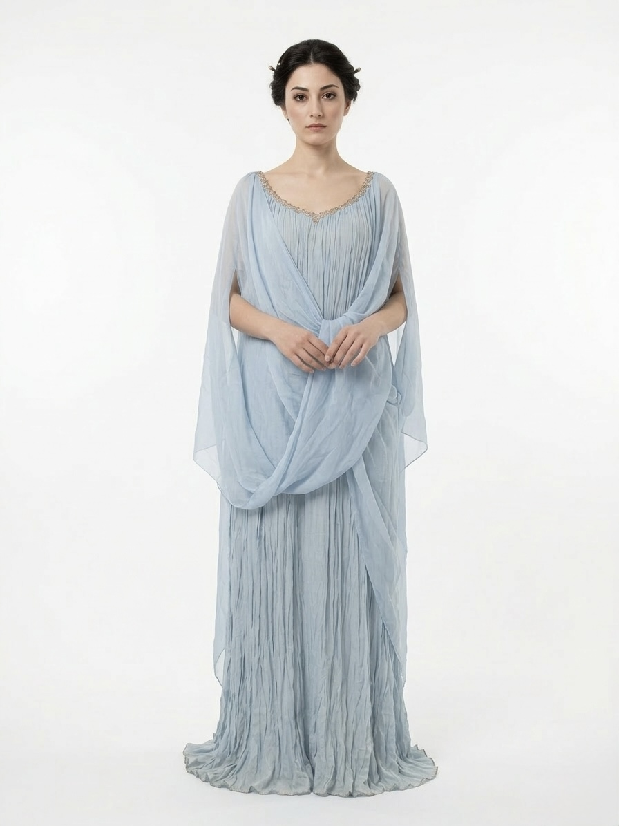 (Fiyat Alınız) Bizans Cariye Elbisesi - Tarihi Dönem Kadın Kostümü (KİRALIK)