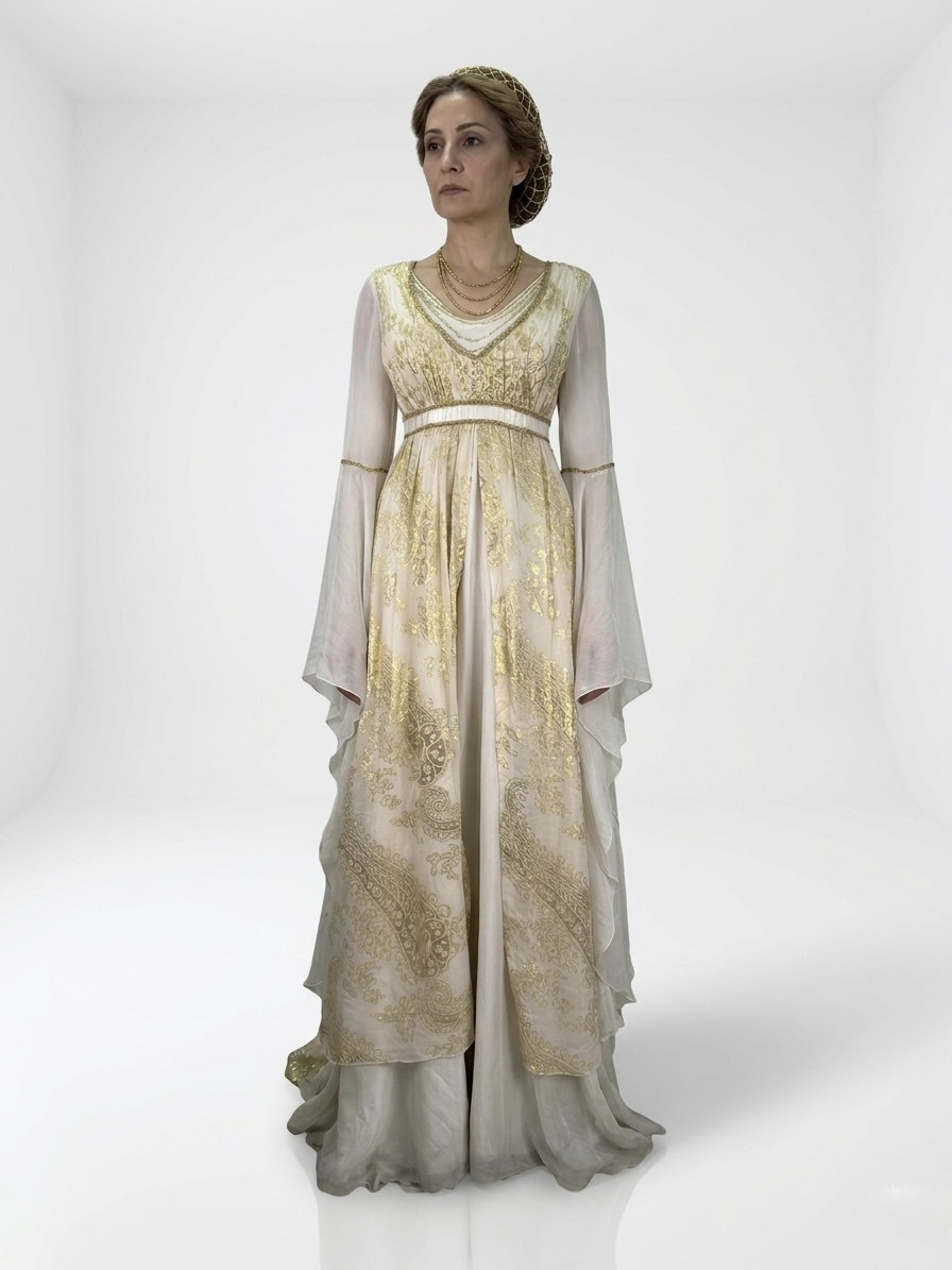 (Fiyat Alınız) Roma Saray Çalışanı Kostümü - Tarihi Dönem Kadın Kıyafeti (KİRALIK)