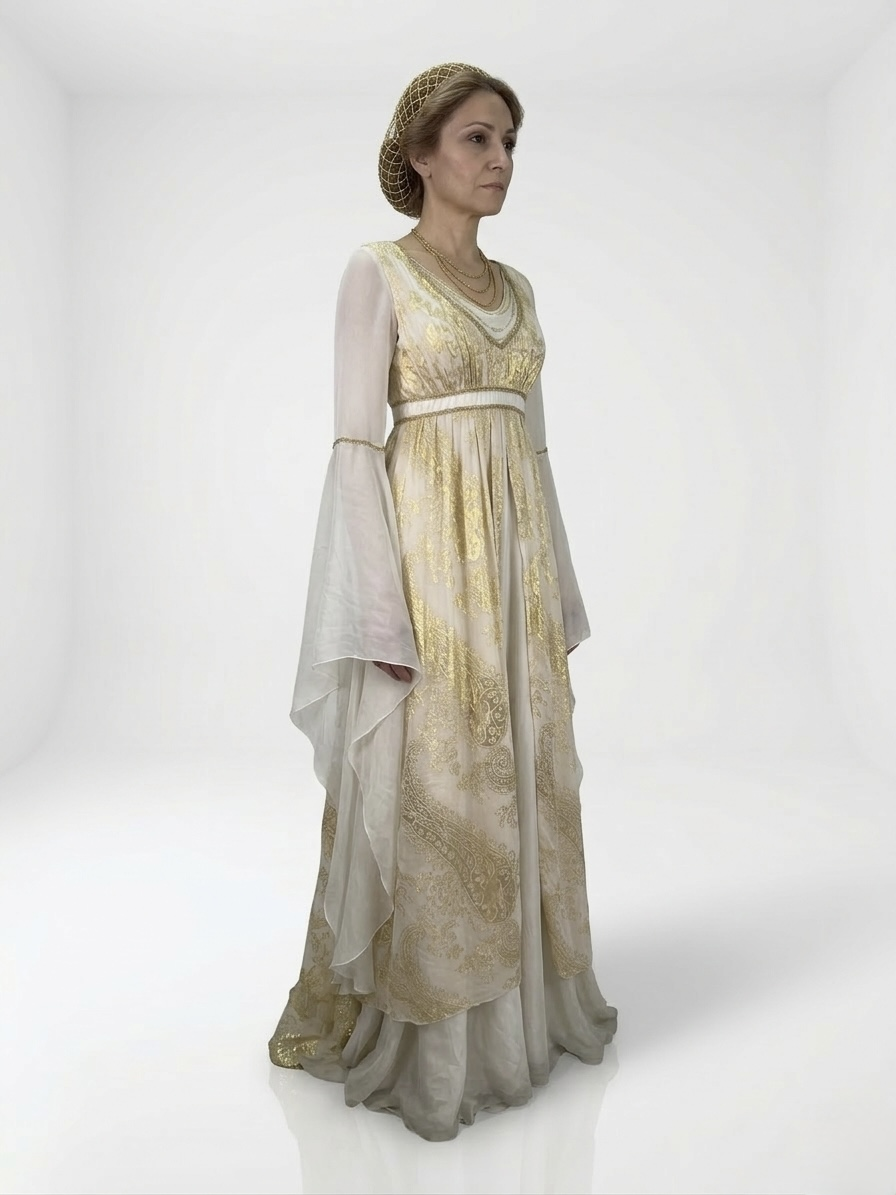 (Fiyat Alınız) Roma Saray Çalışanı Kostümü - Tarihi Dönem Kadın Kıyafeti (KİRALIK)