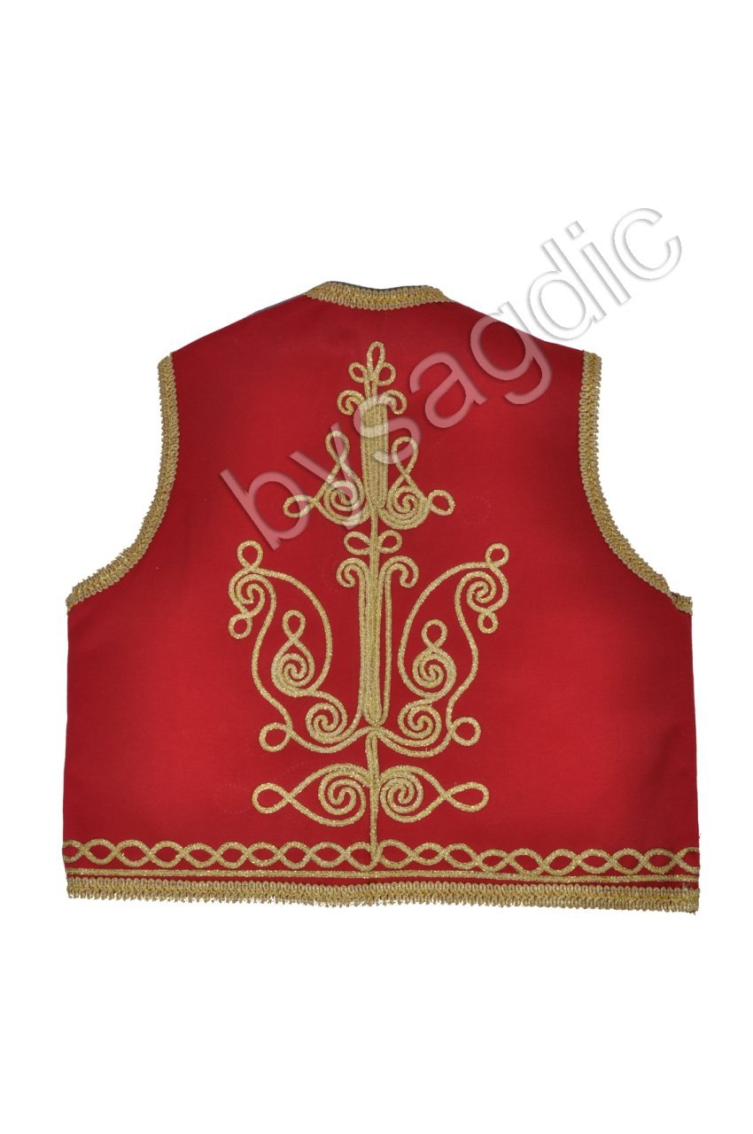 Ottoman embroidered vest red